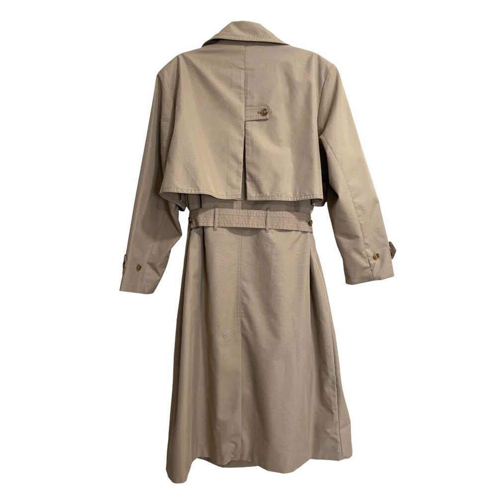 Banana Republic Classic Trench Coat Womens XL Classic Double Breasted Khaki - Picture 2 of 11